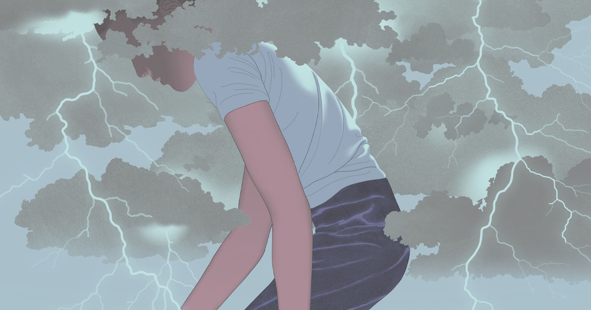 Illustration of a person experiencing chronic pain