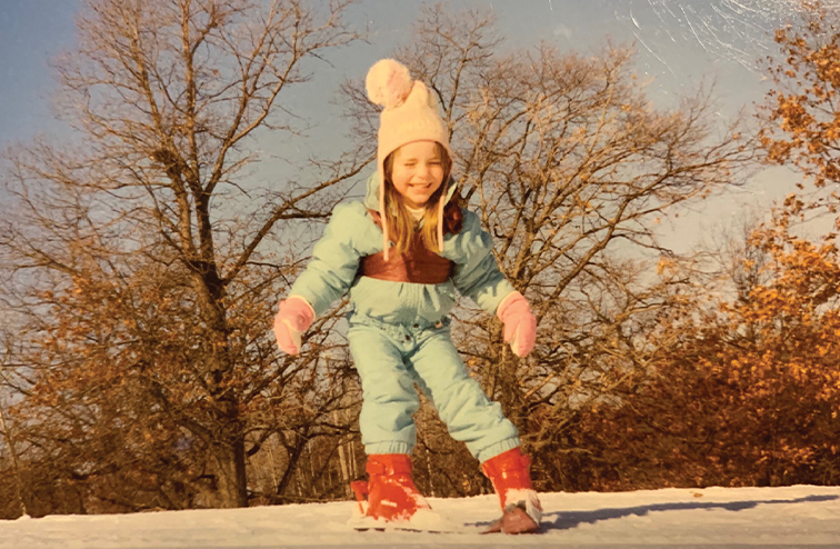 Vonn learning to ski at 2 years old