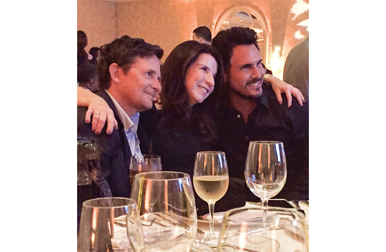 Ryder with Michael J. Fox and Don Diamont at a fundraiser