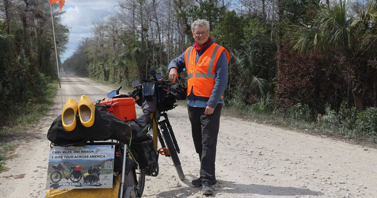 Cyclist crosses America to raise awareness of peripheral neuropathy
