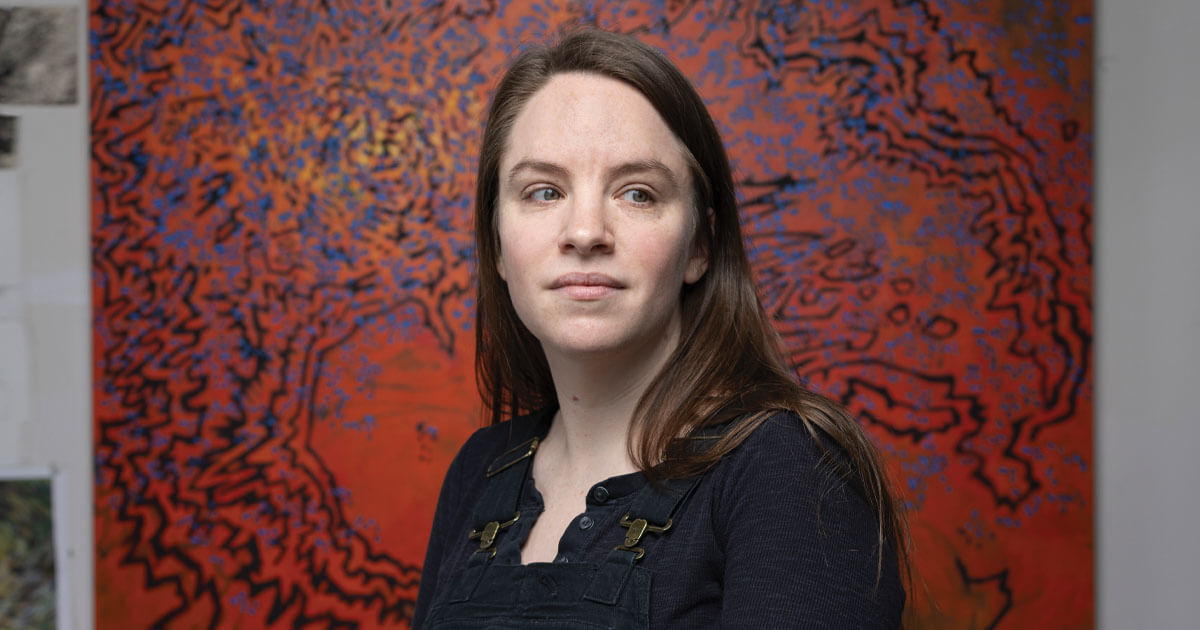 An artist paints her migraine aura to help communicate what symptoms feel like