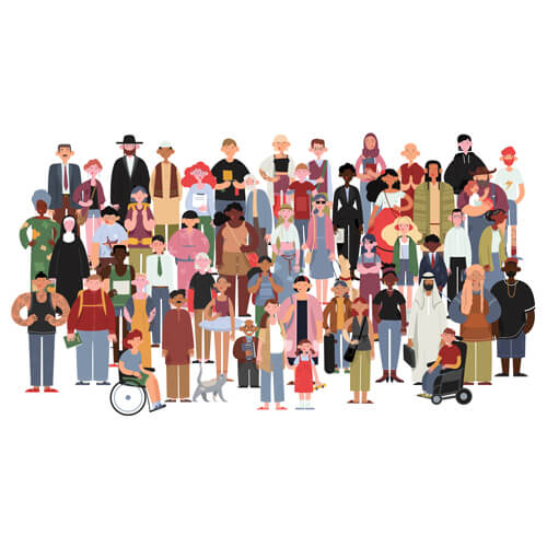 Illustration of a supportive community