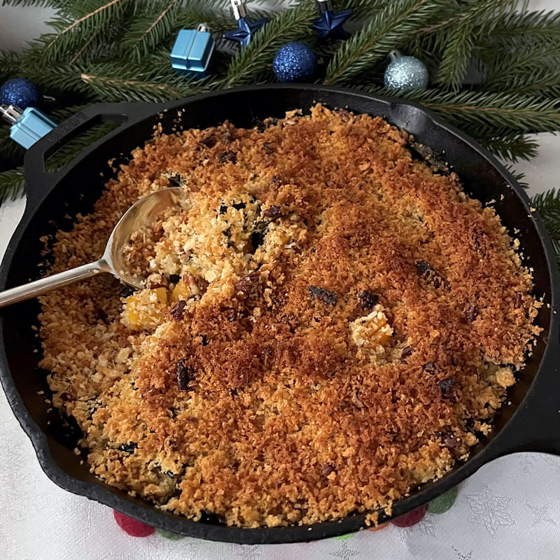 Winter Squash and Greens Crumble